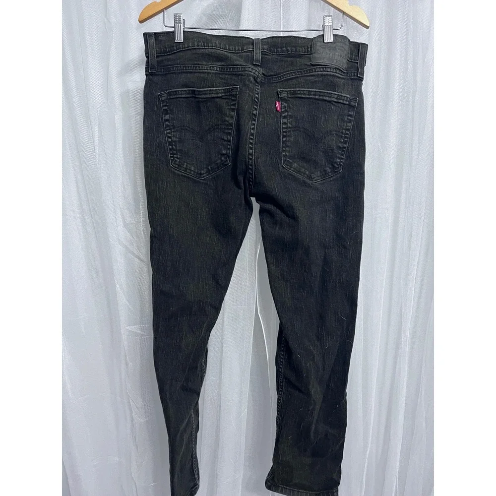 Levis 514 Straight Fit Mens Jeans‎ 36x32 Washed Black Denim Pants